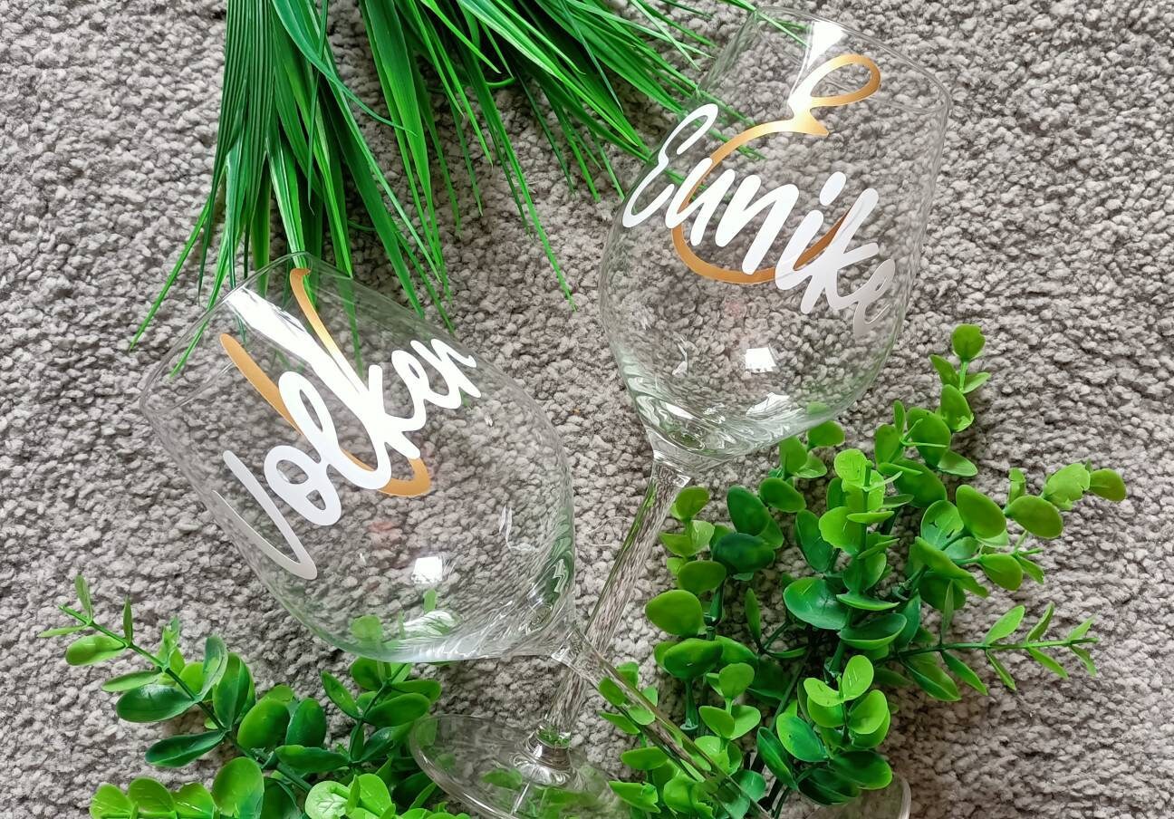 personalisiertes Weinglas/ Namenweinglas