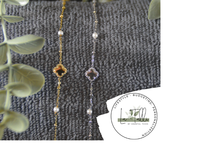 Armband "Klee mit Perlen"