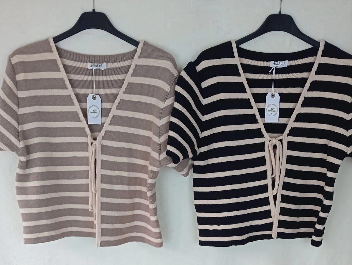Kurze Strickjacke- schwarz